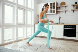 Pilates instructor at home