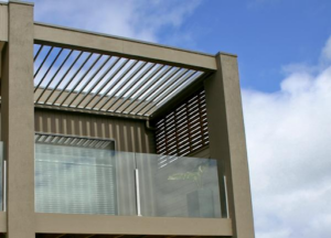 Fixed aluminium louvres